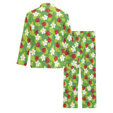 Ladybug Pattern Print Design 01 Men's Long Pajama Set