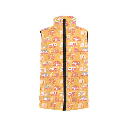 Camper Van Pattern Print Design 04 Men's Padded Vest