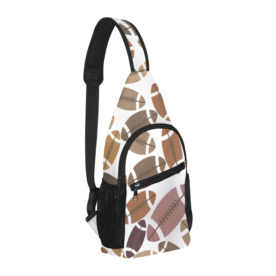 American football ball pattern All Over Print Chest Bag