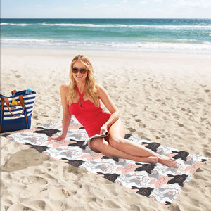 Pig Pattern Print Design 05 Beach Towel