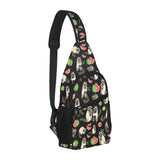 Raccoon watermelon pattern All Over Print Chest Bag