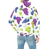 Grape pattern Men's Padded Hooded Jacket