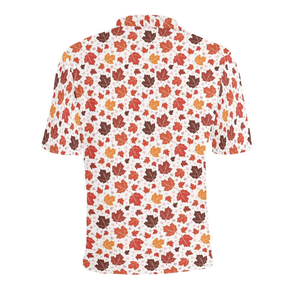 Colorful Maple Leaf pattern Men's All Over Print Polo Shirt
