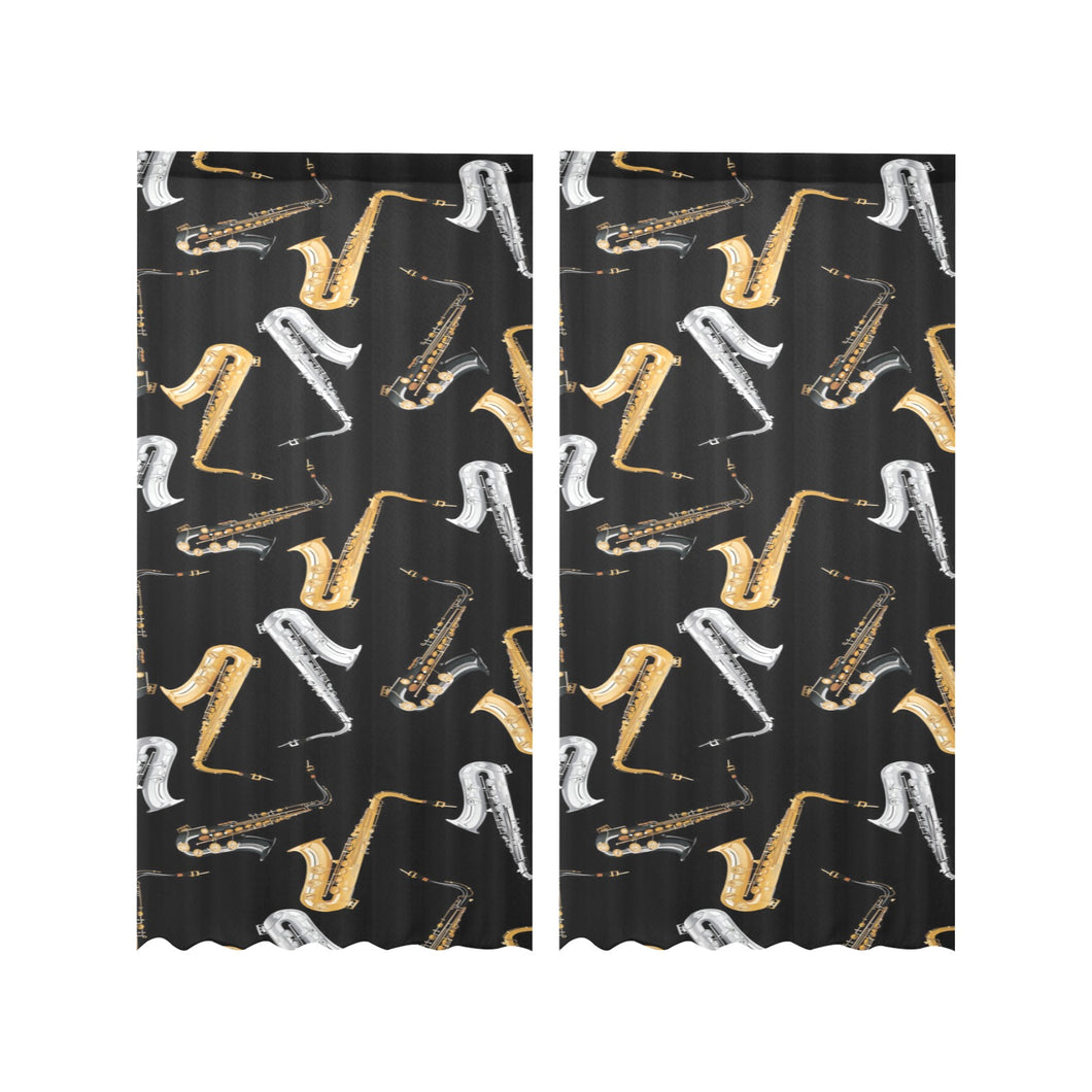 saxophone design pattern Gauze Curtain
