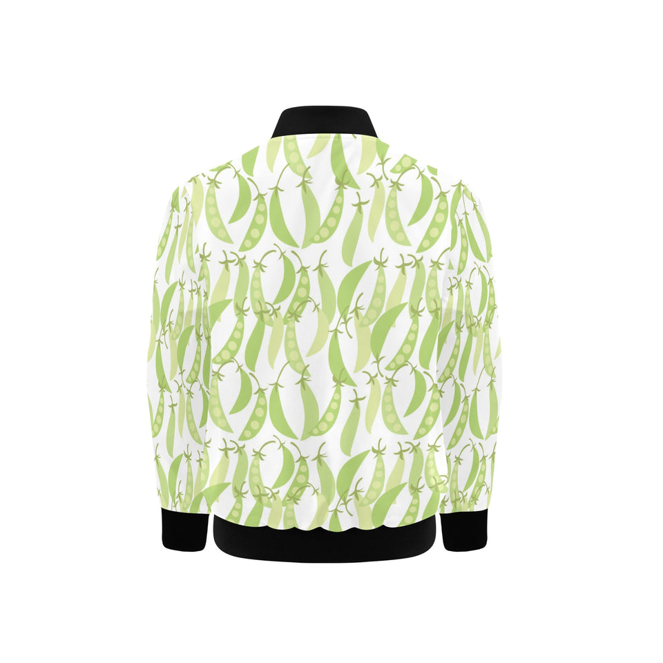 Green Peas Pattern Print Design 03 Kids' Boys' Girls' Bomber Jacket