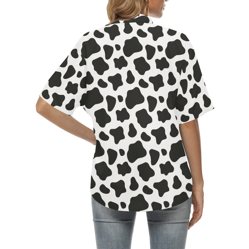 Cow skin pattern Women's All Over Print Hawaiian Shirt