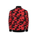 Casino Cards Suits Pattern Print Design 02 Kids' Boys' Girls' Bomber Jacket