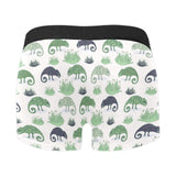 Chameleon lizard succulent plant pattern Men's All Over Print Boxer Briefs Men's Underwear