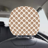 Lion Pattern Print Design 01 Car Headrest Cover