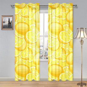 lemon pattern Gauze Curtain