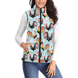 Rooster chicken cock snowfalke Women's Padded Vest