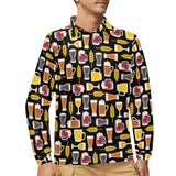 Beer type pattern Men's Long Sleeve Polo Shirt