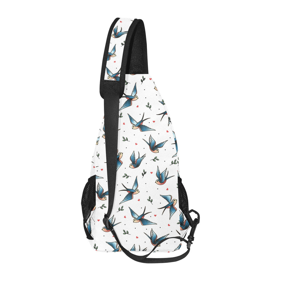 Swallow Pattern Print Design 04 All Over Print Chest Bag