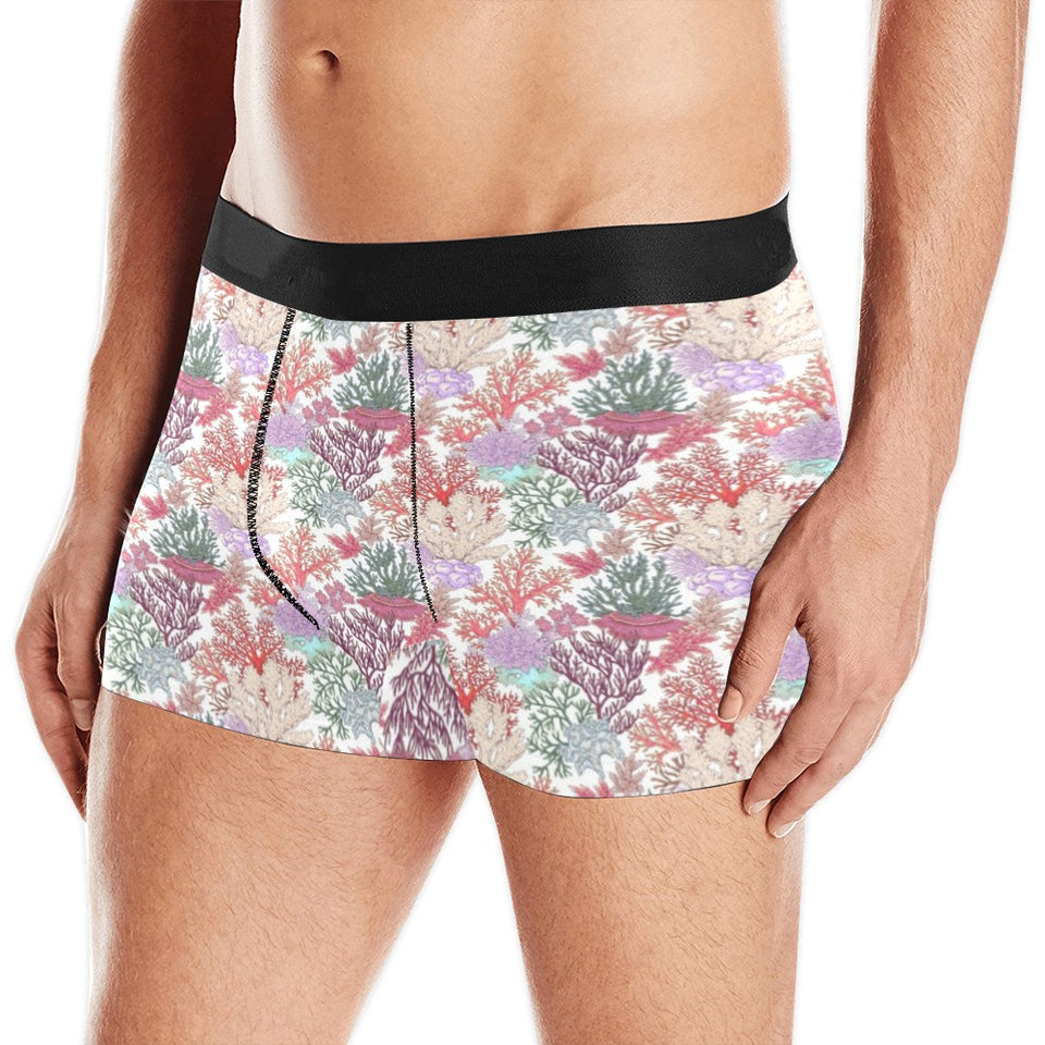 Coral Reef Pattern Print Design 03 Men's All Over Print Boxer Briefs Men's Underwear