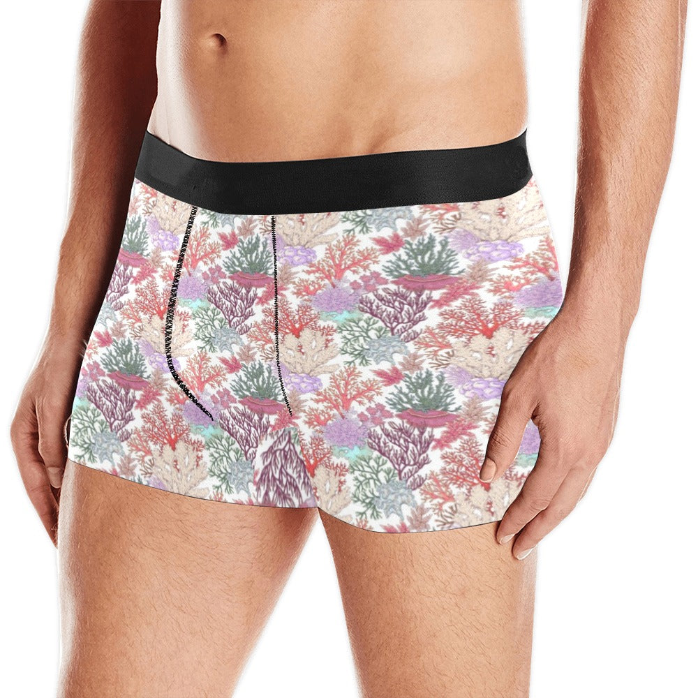 Coral Reef Pattern Print Design 03 Men's All Over Print Boxer Briefs Men's Underwear