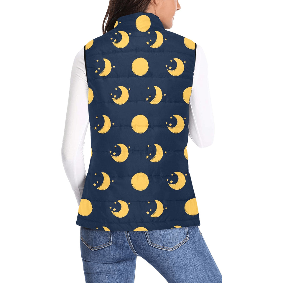Moon star pattern Women's Padded Vest
