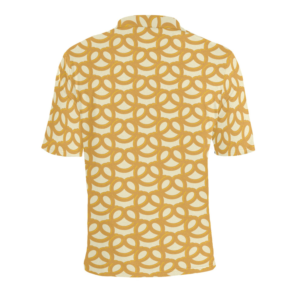 Pretzels Pattern Print Design 01 Men's All Over Print Polo Shirt