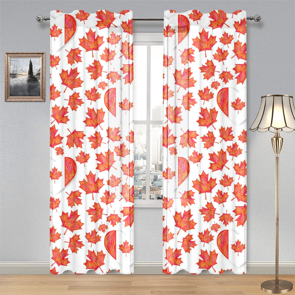 Canada Pattern Print Design 02 Gauze Curtain