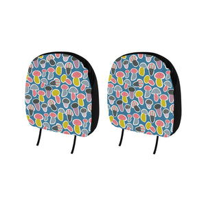 Colorful mushroom design pattern Car Headrest Cover