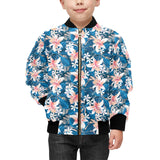 Hibiscus Pattern Print Design 02 Kids' Boys' Girls' Bomber Jacket