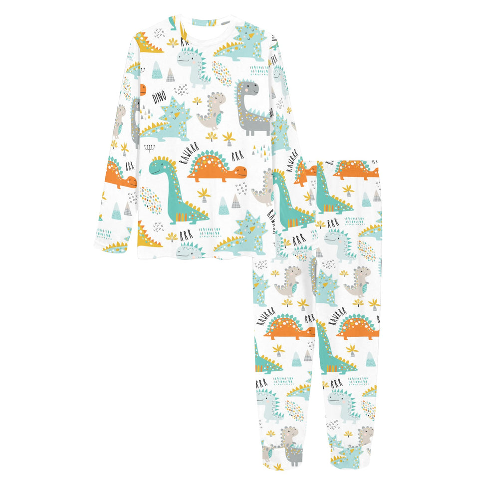 Cute funny kids dinosaurs pattern Women's All Over Print Pajama Set