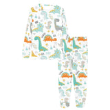 Cute funny kids dinosaurs pattern Women's All Over Print Pajama Set