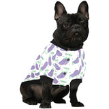 Eggplant Pattern Print Design 05 All Over Print Pet Dog Round Neck Fuzzy Shirt