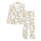 Golden Retriever Pattern Print Design 04 Women's Long Pajama Set