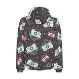 Camera Pattern Print Design 04 Men's Padded Hooded Jacket