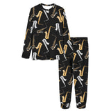 saxophone design pattern Women's All Over Print Pajama Set