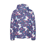 Colorful butterfly flower pattern.eps Kids' Boys' Girls' Padded Hooded Jacket