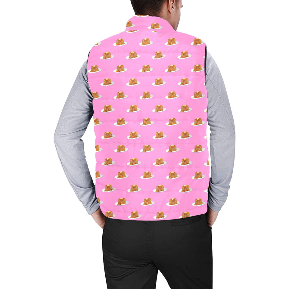 Pancake Pattern Print Design 04 Men's Padded Vest