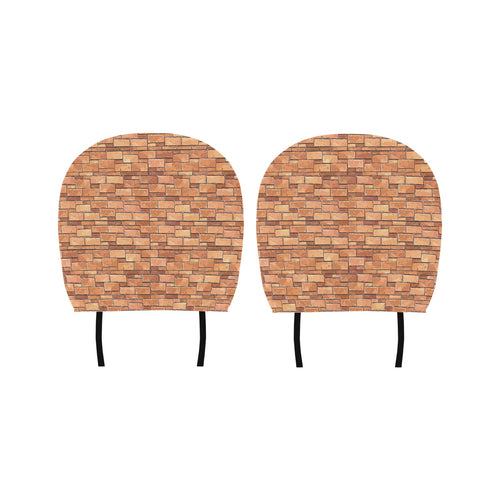 Brick Printed Pattern Print Design 04 Car Headrest Cover