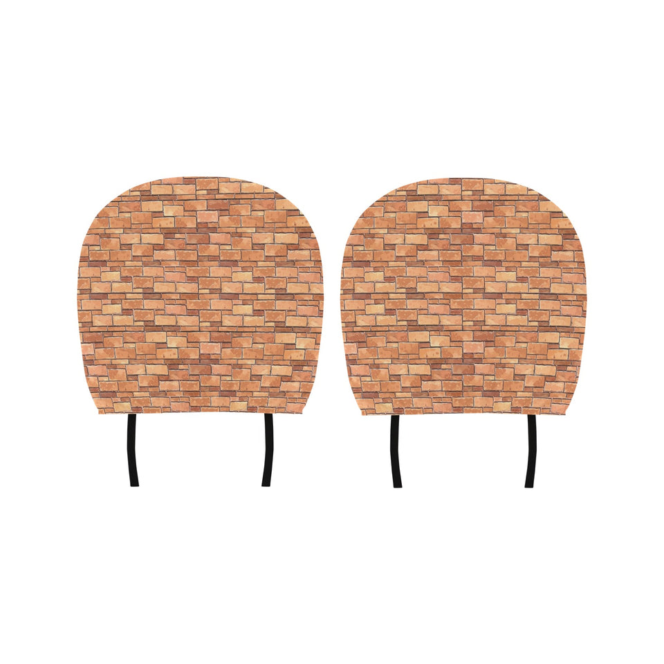 Brick Printed Pattern Print Design 04 Car Headrest Cover