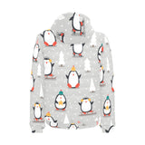 Cute Penguin christmas pattern Men's Padded Hooded Jacket