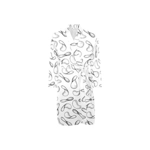 Potato Chips Pattern Print Design 04 Men's Long Sleeve Belted Night Robe