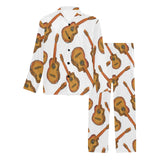 Paint Guitar Pattern Men's Long Pajama Set