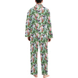 Hummingbird Pattern Print Design 05 Men's Long Pajama Set