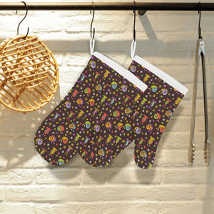 Snail Pattern Print Design 02 Heat Resistant Oven Mitts