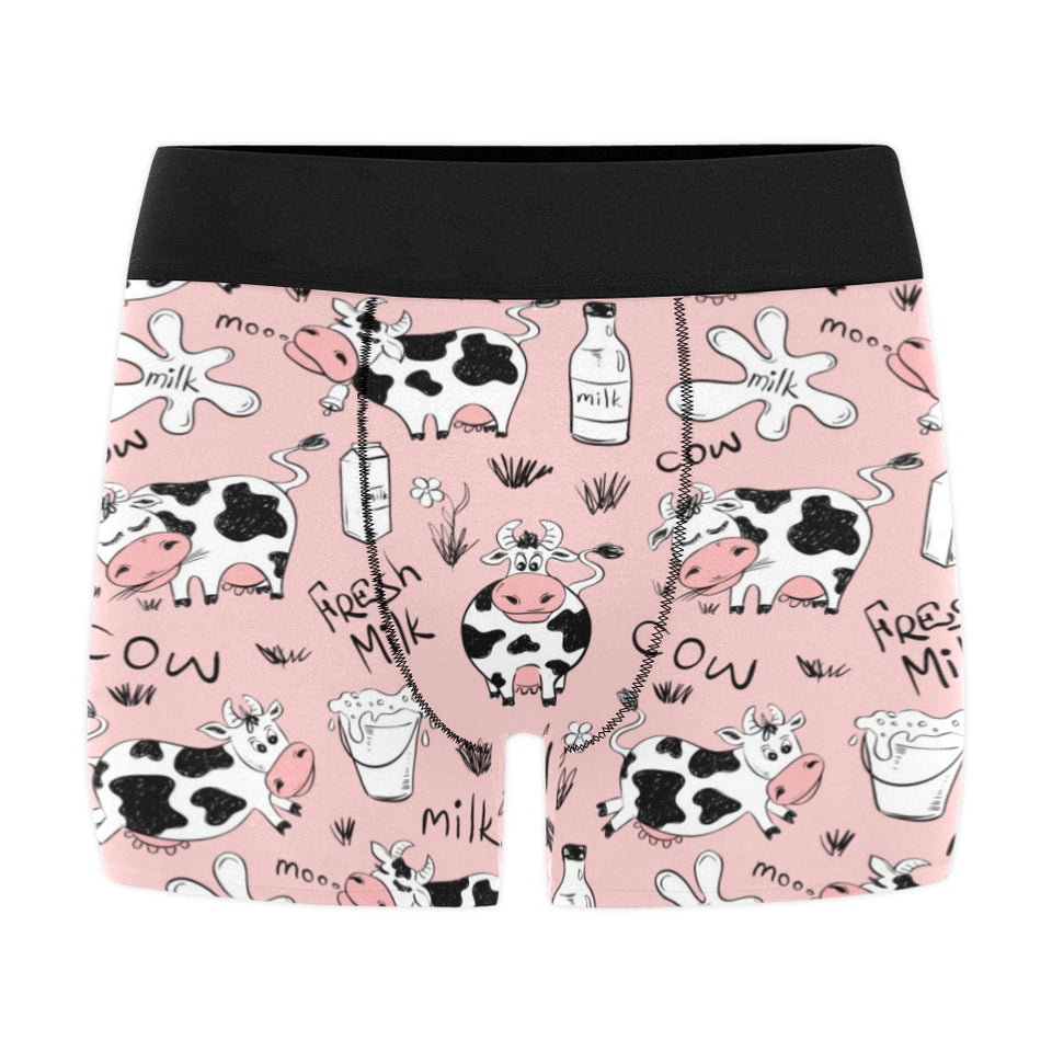 Cows milk product pink background Men's All Over Print Boxer Briefs Men's Underwear