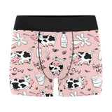 Cows milk product pink background Men's All Over Print Boxer Briefs Men's Underwear
