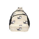 Cute Siberian Husky All Over Print Chest Bag
