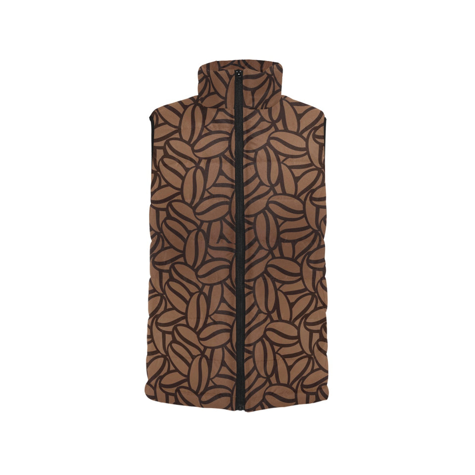 coffee bean pattern Women's Padded Vest