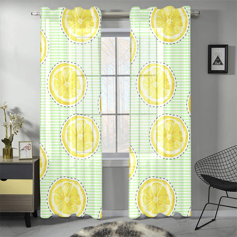 slice of lemon pattern Gauze Curtain