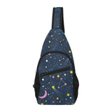space pattern with planets, comets, constellations All Over Print Chest Bag