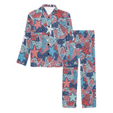 Hand drawn colorful starfish Men's Long Pajama Set