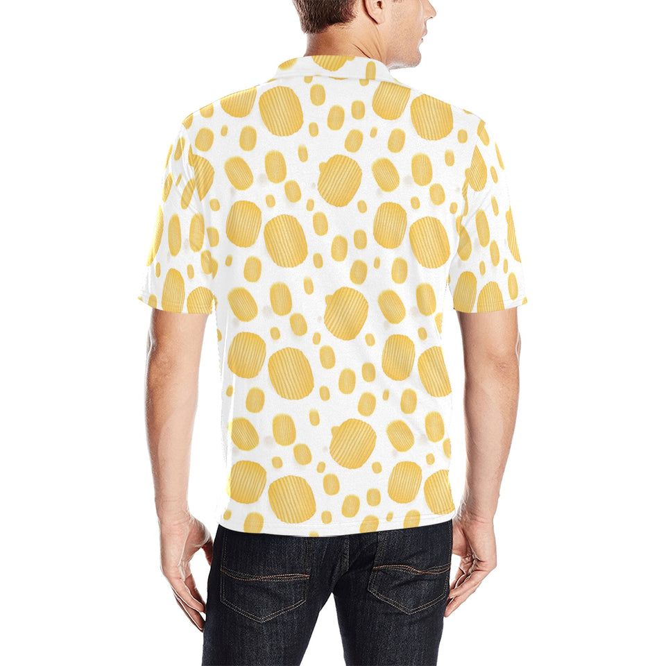 Potato Chips Pattern Print Design 03 Men's All Over Print Polo Shirt