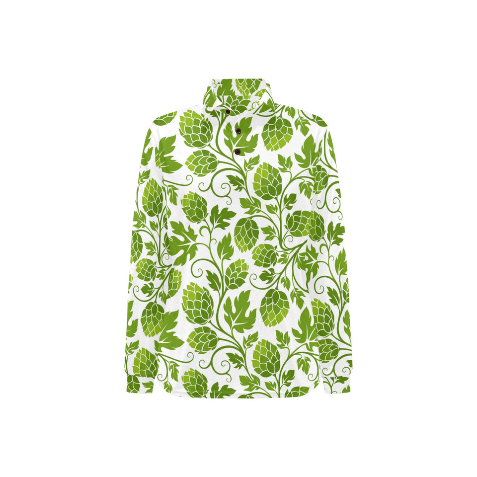 Hop design pattern Women's Long Sleeve Polo Shirt