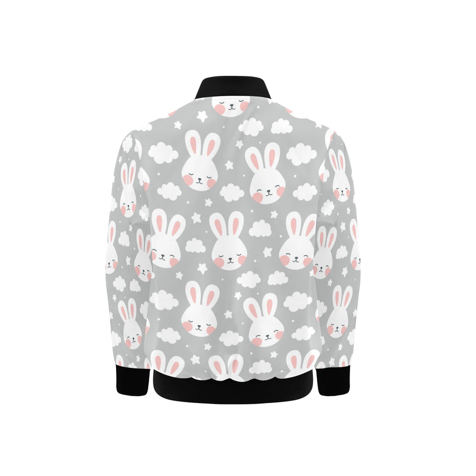 Rabbit cloud Pattern Kids' Boys' Girls' Bomber Jacket