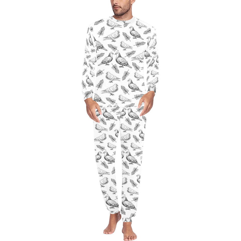Pigeon Pattern Print Design 05 Men's All Over Print Pajama
